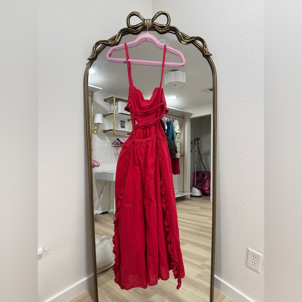 SOLD ITEM Farm Rio Red Heart Maxi Dress - Picture 3 of 5